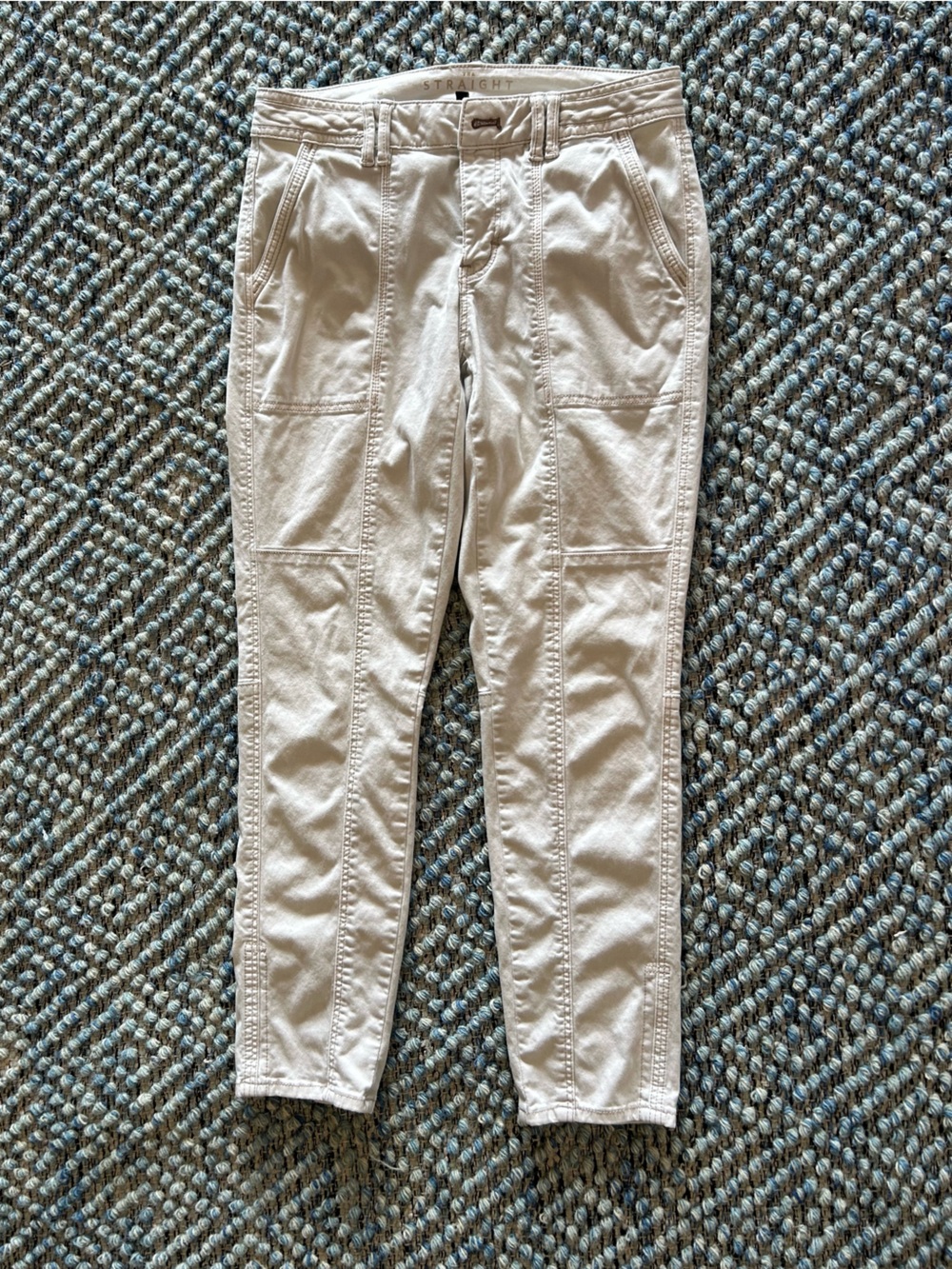 Straight Stretch Chinos - Cream